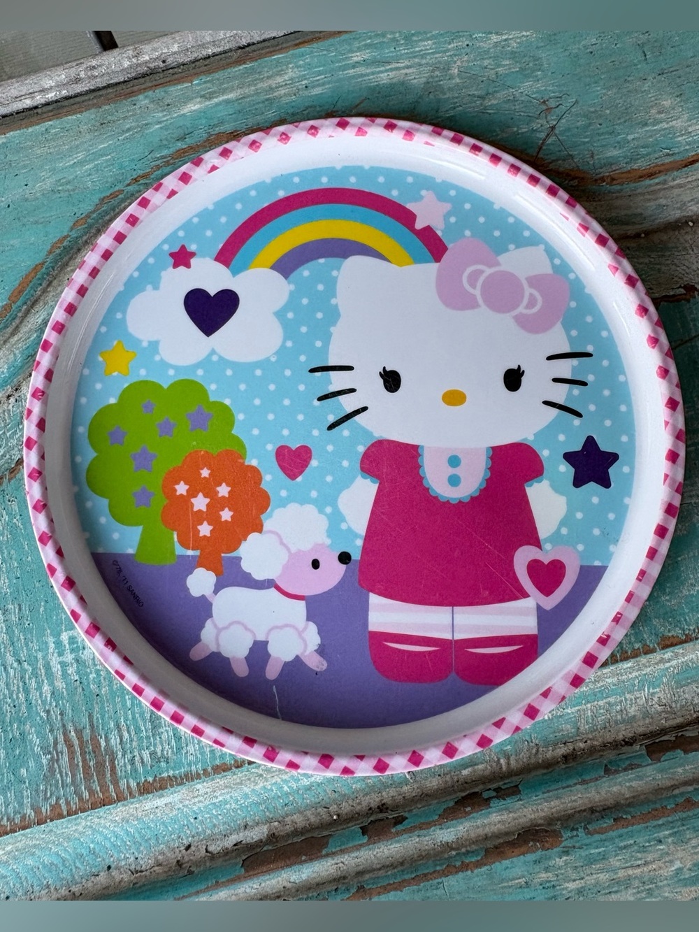 Vintage Hello Kitty & Friend Zak Designs Melamine Plate 8 Inch